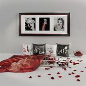 Decorative set &quot;Marilyn Monroe in red&quot;