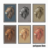 Poster &quot;Polygon Lion&quot;