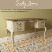 Writing desk with drawers Chateau HQR1, tile BRITANIA GALES from Realonda