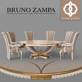 Metropolis dining table and Greta armchair