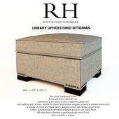 RH LIBRARY UPHOLSTERED OTTOMAN