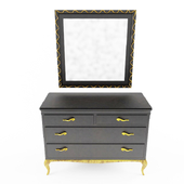 Chest of drawers and a mirror