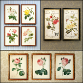 The picture in the frame: 19 pcs (collection 59) Flowers