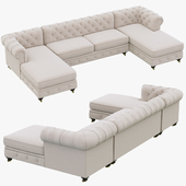 Restoration Hardware Kensington Upholstered U-Chaise Sectional