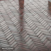 Realistic herringbone tile(no plugins)