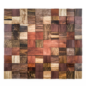 wooden block mosaic