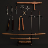 set of weapons for combat iskussva