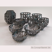 Bo Concept Wooden Baskets Set