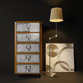 Set  chest of drawers VIENA & lamp PIE