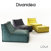 Armchair and pouf Divanidea, Lola