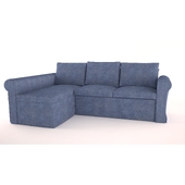 Sofa bed with chaise longue