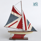 Authentic Models British Navy Union Jack Flag Pond Yacht