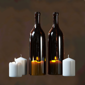 Декоративные бутылки со свечами