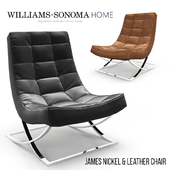 James Nickel Leather Chair
