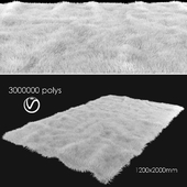 White fur carpet