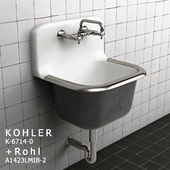 Kohler K-6714-0 + Rohl A1423LMIB-2