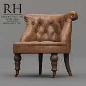 Restoration Hardware / Sophie Tufted Leather Slipper Chair