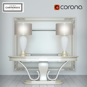 TV portal, dining table, desk lamp Carpanese Home Italia