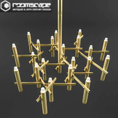 Sciolari gold tone large chandelier 21 lights