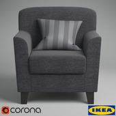 Armchair and pouf Ikea Ekenes