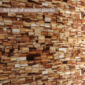 ART wall of boards. wall decor, plank panels, wooden decor, boards, wooden wall, panel, slats