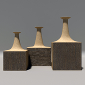 Set of Three Vessels by Bruno Gambone