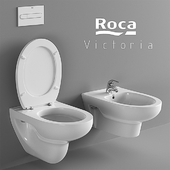 Подвесной унитаз и биде Roca Victoria