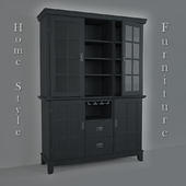 Arts and Crafts Buffet and Hutch, Cottage Oak Finish