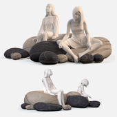 Floor cushions stones №2 (Smarin Factory)