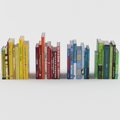Books divided by color