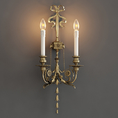 Guilded Ormolu Wall Lights with Lamps
