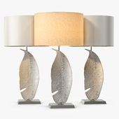 Heathfield & Co Leaf Nickel Large Table Lamp