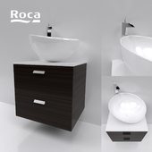 Sink Roca Bol with Evol mixer Pedestal Victoria Basic