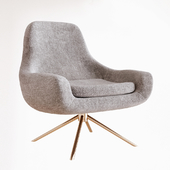 Softline Apricot swivel curved chair