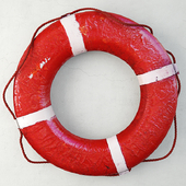 1950s Red &amp; White Life Preserver