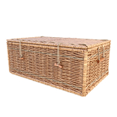 wicker basket with rope handles