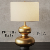 Pottery Barn ISLA CURVY Brass Table Lamp