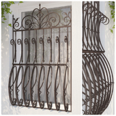 Wrought iron window grille customized