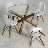 Dining table &quot;Saskia&quot; and chair &quot;Eiffel&quot;