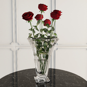 7 roses in vase