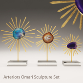 Arteriors. Omari Sculpture, luxury, золото, солнце, статуэтка