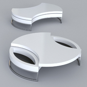Rotating Table Coffee White