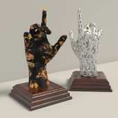 Decorative statue of hand
