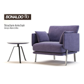 Кресло Bonaldo Structure Armchair и столик Bonaldo Tie