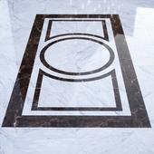 B &amp; W marble floor