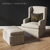 Sherill Furniture Swivel Rocker with ottoman