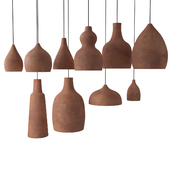 A set of lamps of clay