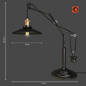 Industrial table lamp