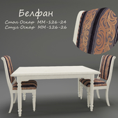 Table and chair Belfan collection Oscar