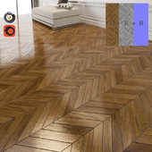 oak herringbone parquette floor with normal and specural maps.